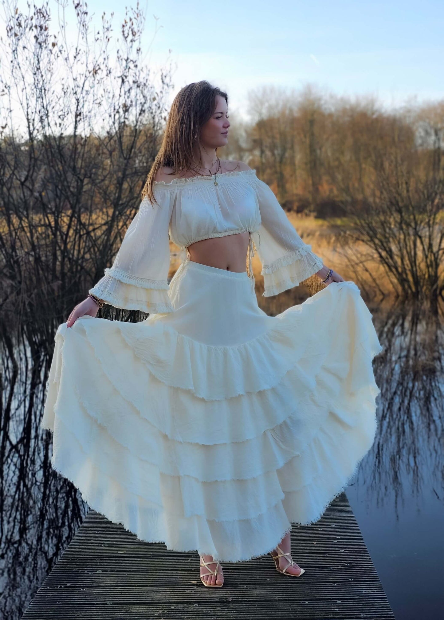 Unbleached-Voluminous-Multi-tiered-Cotton-Skirt