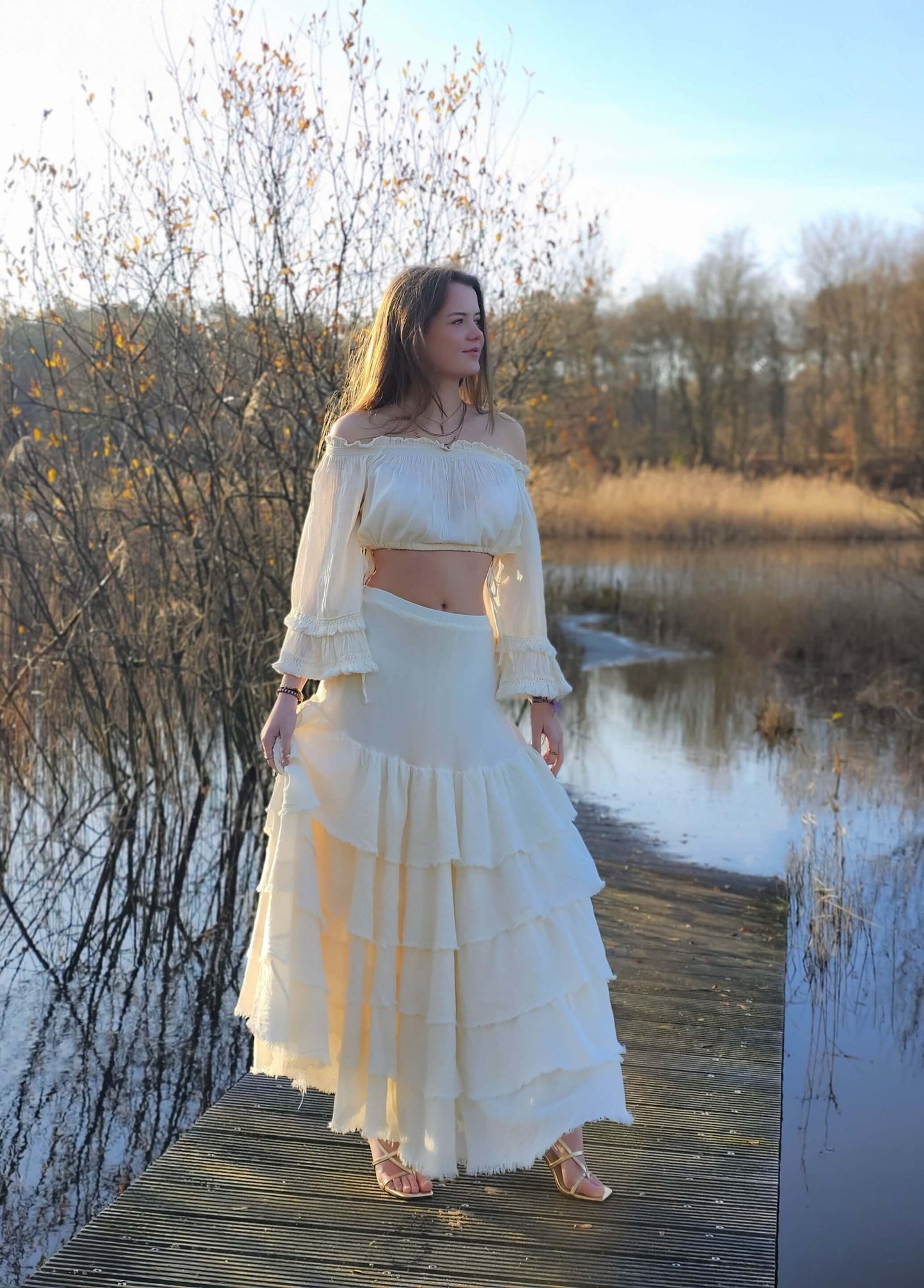 Unbleached-Voluminous-Multi-tiered-Cotton-Skirt