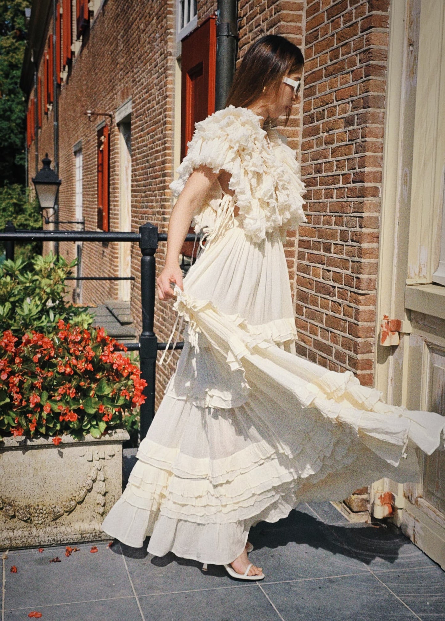 Voluminous Ruffled Maxi Dress
