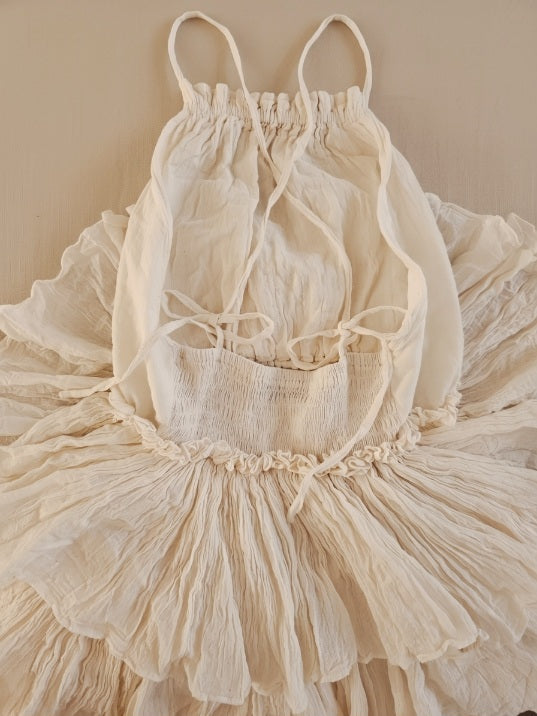 Ruffled Spaghetti Strap Maxi Dress