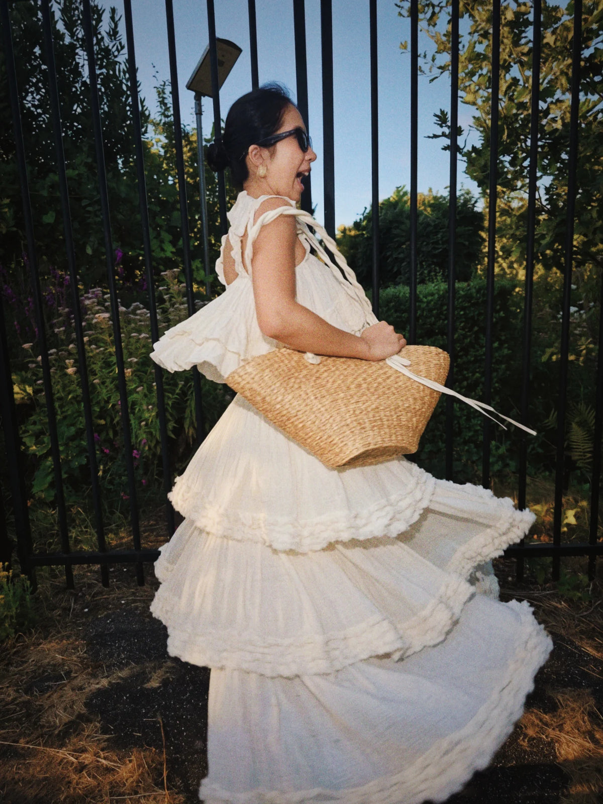Cascade Multi-Tiered Asymmetrical Skirt