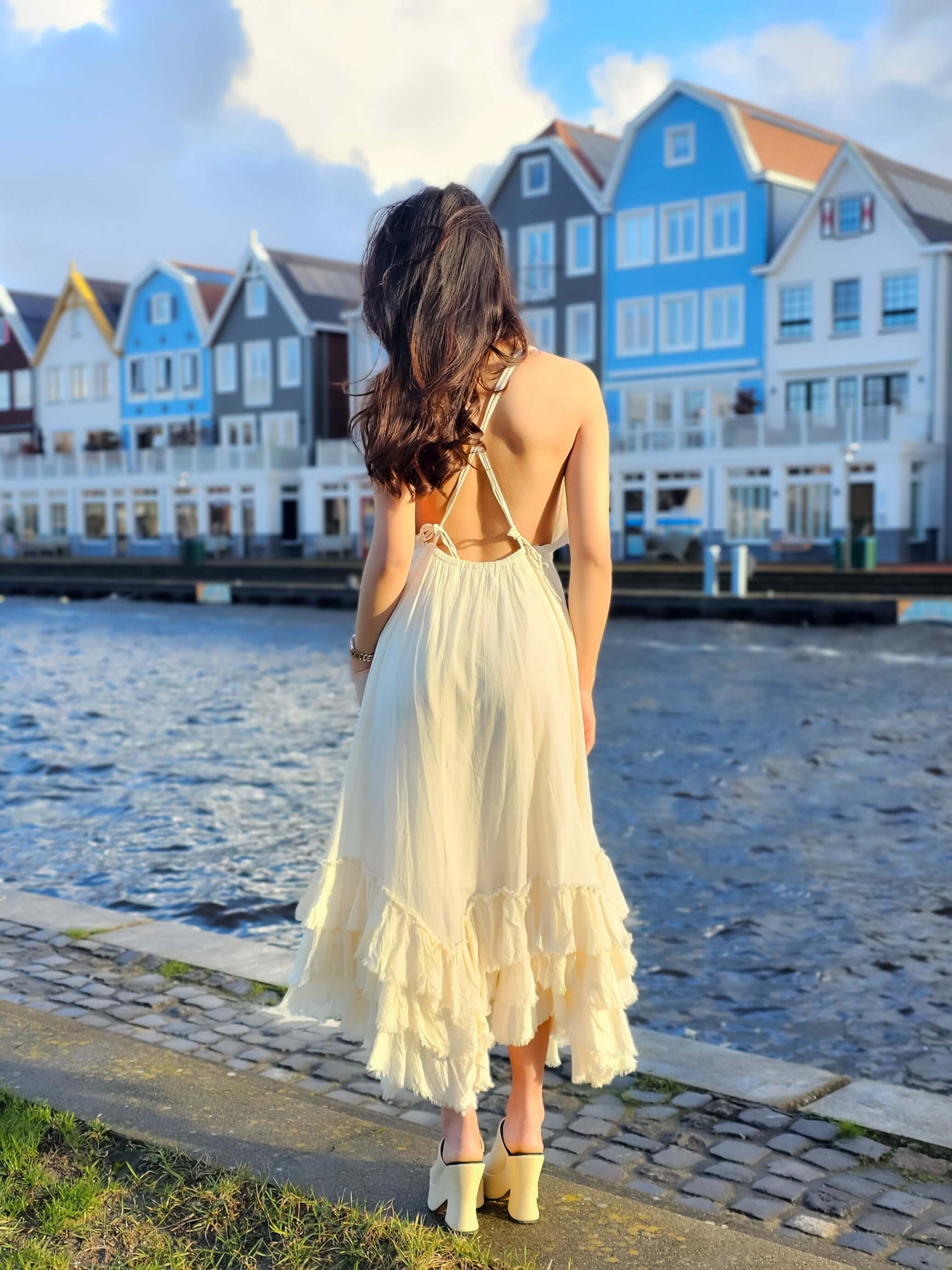 Ruffle-Spaghetti-Straps-Cotton-Dress