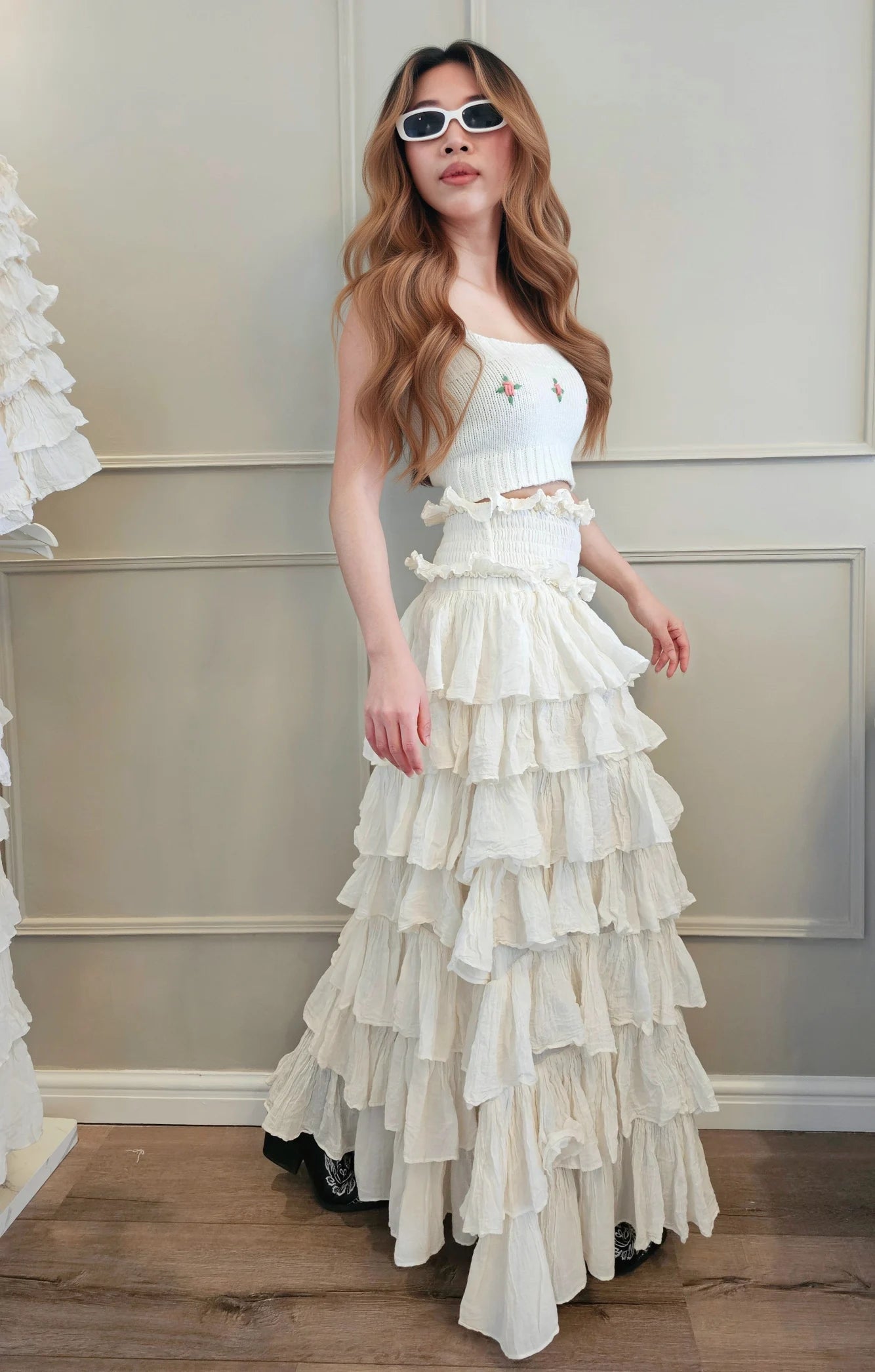 Tiered Maxi Ruffle Skirt