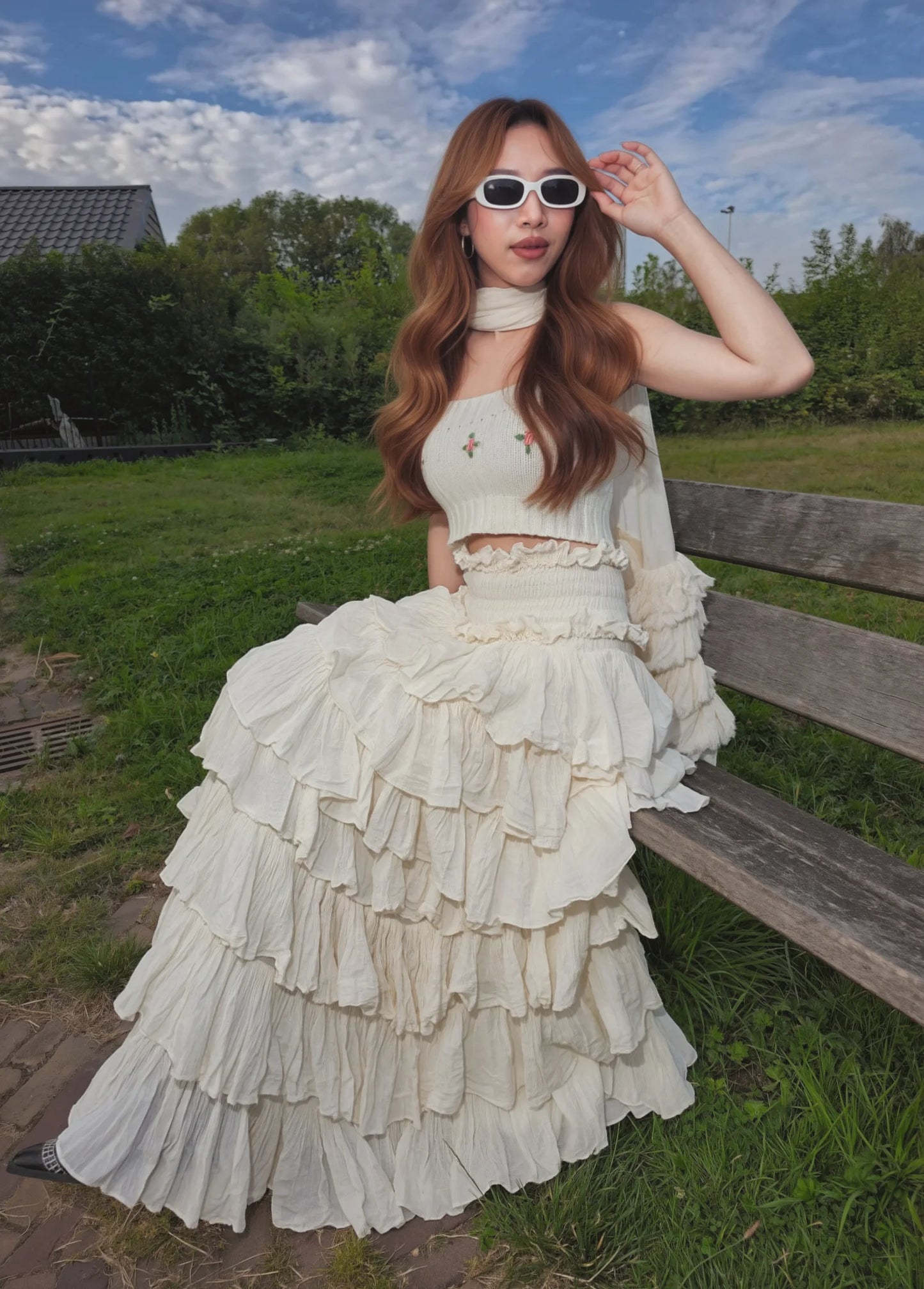 Tiered Maxi Ruffle Skirt