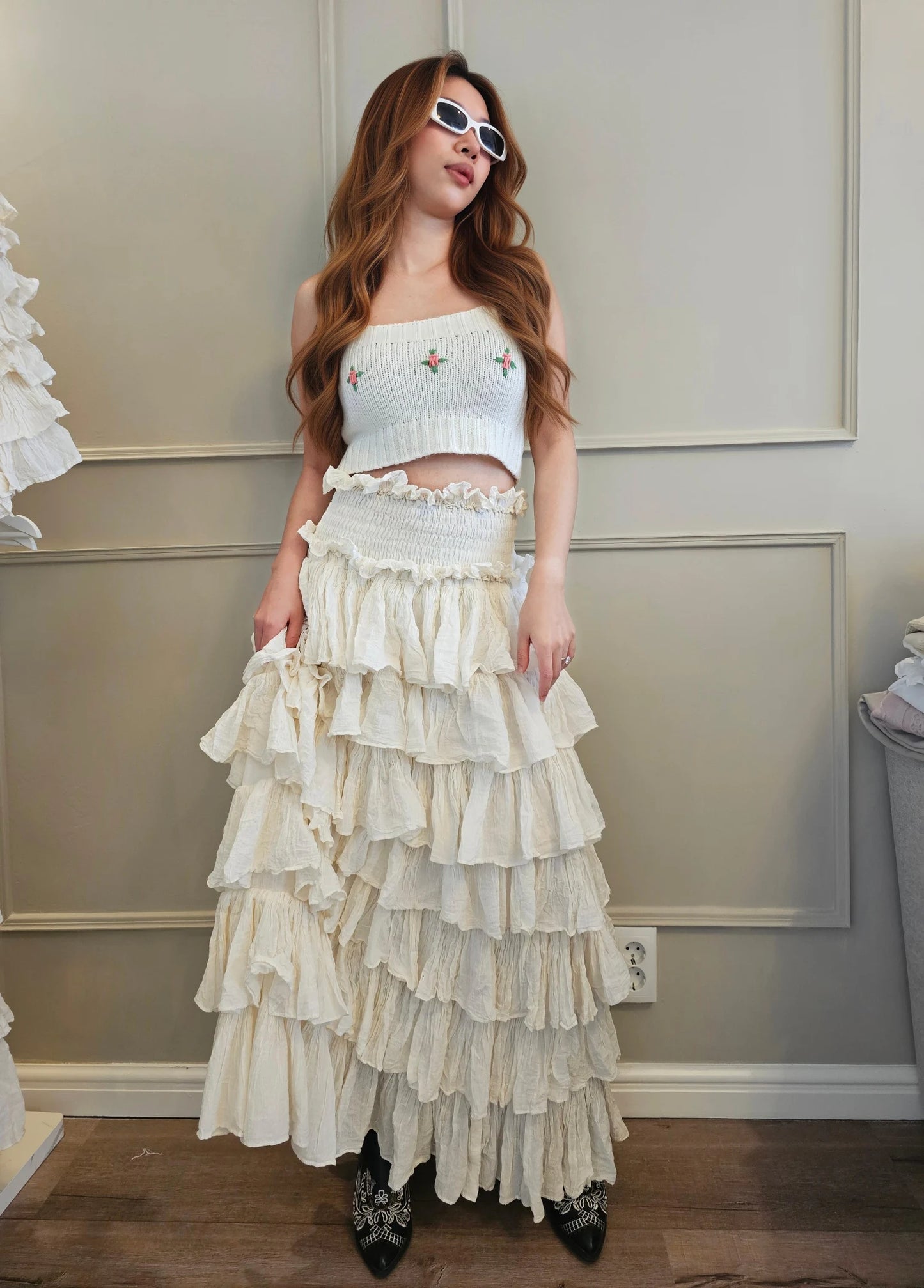 Tiered Maxi Ruffle Skirt